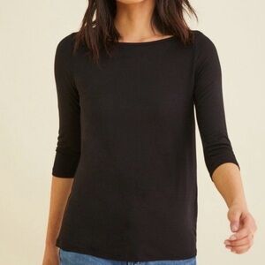 💚 Amour Vert Black 3/4 Sleeve Top 💚